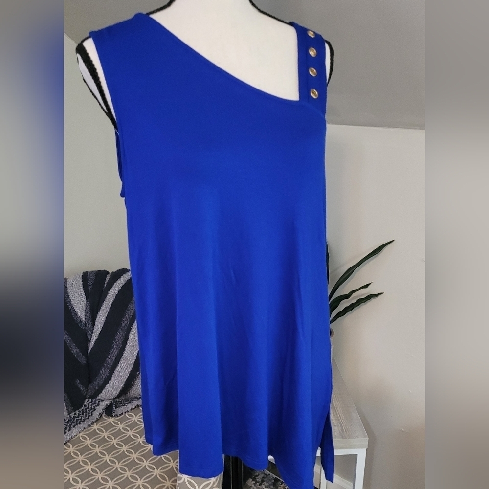 Cable & Gauge Eyelet Strap One Shouldered Top Medium - Picture 3 of 5